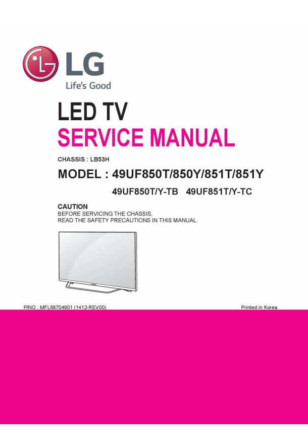LB53H_49UF850T, 49UF850Y, 49UF851T, 49UF851Y